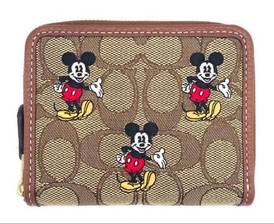 COACH Disney x Coach Mickey Mouse Signature Small Zip-Around