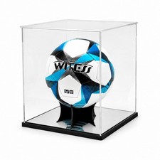 Soccer Ball Display Case Full Size,Acrylic Case, Clear