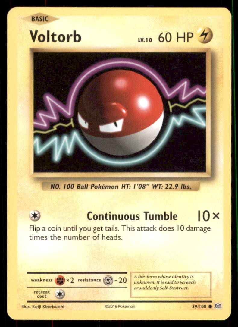 Pokemon TCG Voltorb 39/108 Regular 