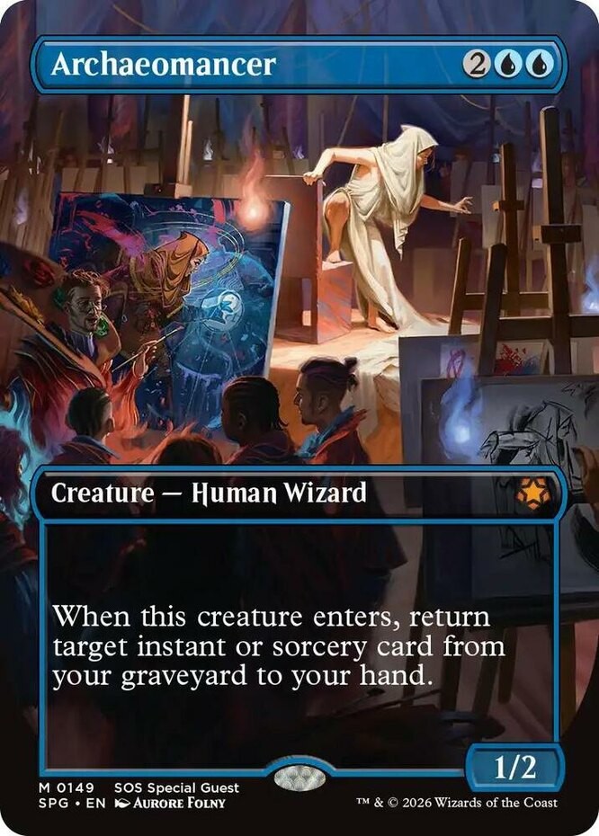 MTG Archaeomancer - Foil - Borderless, MTG: Special Guests, Lightly Played, Engl