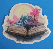 Silent Volcano Cherry Blossom Tree Magical Book Sticker 2