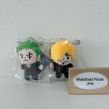 One Piece Base Shop Limited Zoro Sanji Yubinui Finger Plush Doll set of 2 F/S JP