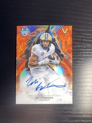 #ad Eli Stowers 2025 Bowman Best University Workhorse Refractor Auto Vandy #WA ES $20.00