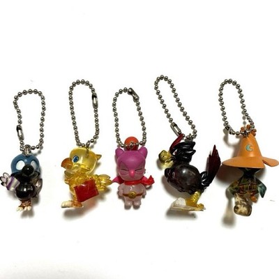 Chocobo and Magic Picture Book Keychain Figure Collection Clear 5 Pieces