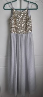 Monsoon Girls Bridesmaid/Party Gold Sequin Dress Age 12 13 Years