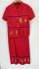 VTG Sag Harbor Dress Sz 18 Linen Blend Tank Dress Matching Short Sleeve Jacket