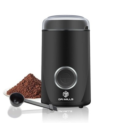 DR MILLS DM-7441 Coffee Grinder Electric, Bean and 4.0*3.9*6.97, Black
