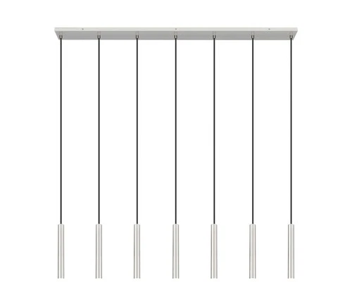 Z-Lite 919MP12-7L-LED Forest 54"W Linear Chandelier - Gold - Picture 11 of 12