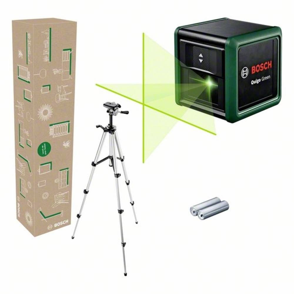 Laser en croix Bosch Quigo Green autonivelant à faisceau vert haute visibilité