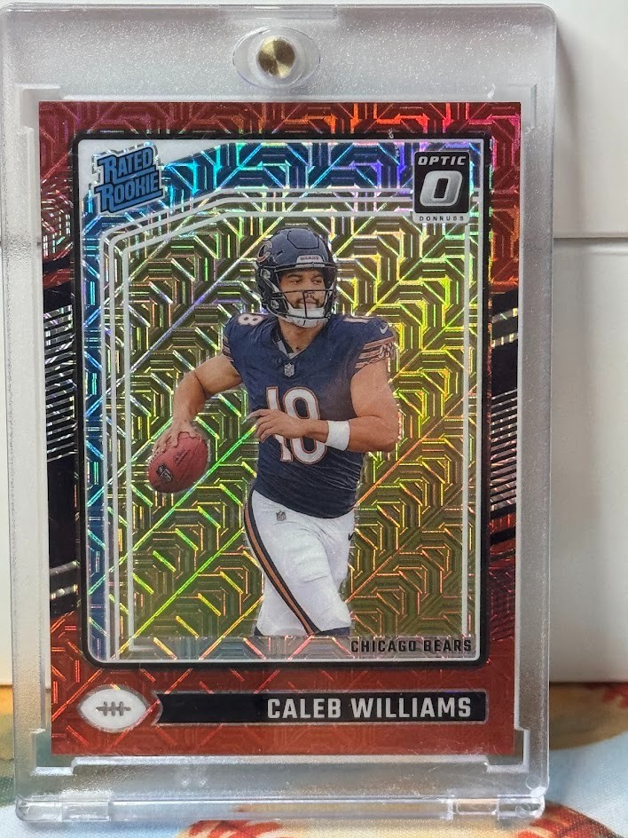 2024 Panini Donruss Optic - Rated Rookie Caleb Williams #201 Red Mojo Prizm (RC)