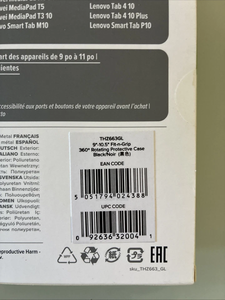 NEW  Targus Fit-n-Grip Universal 360* Case for 9”-11” Ipad Tablets Apple Samsung - Image 3 of 4