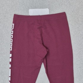 PINK Victoria's Secret Women Activewear Pants M Burgundy Graphic PINK NATION