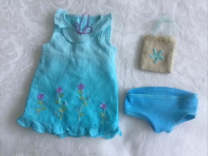 American Girl 18" Doll GOTY Kailey Meet Dress & Starfish Tote Bag