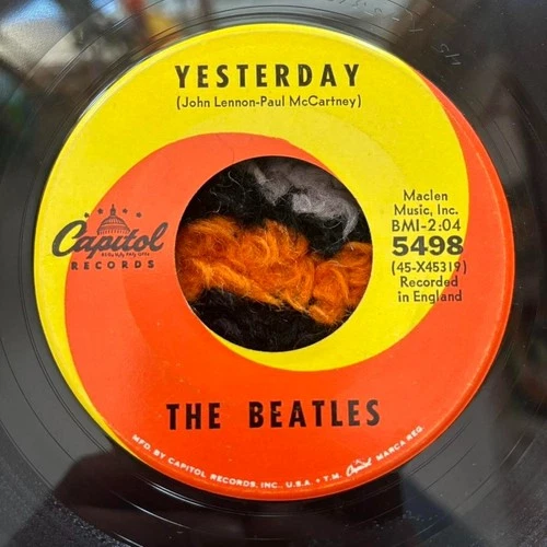 The Beatles Yesterday 7" 45 RPM Vinyl Record Capitol 5498 G