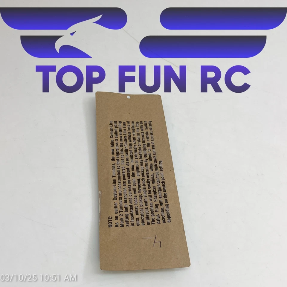 Atlas 261 HO-Gauge #4 Left Nickel Silver Switch Turnout - Image 2 of 2