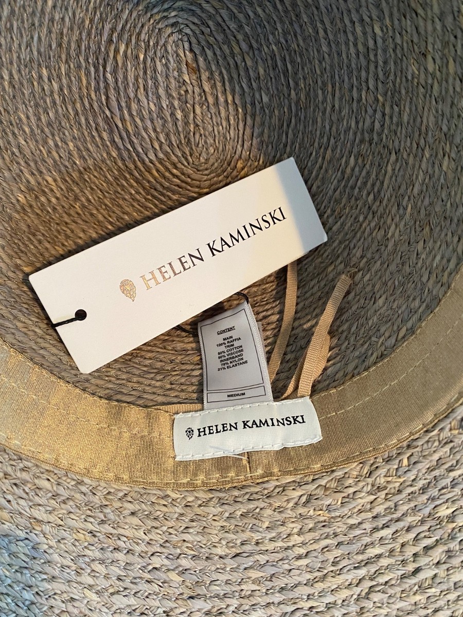 HELEN KAMINSKI NEWPORT SB RAFFIA HAT ECLIPSE MELANGE/MOONLIGHT NEW
