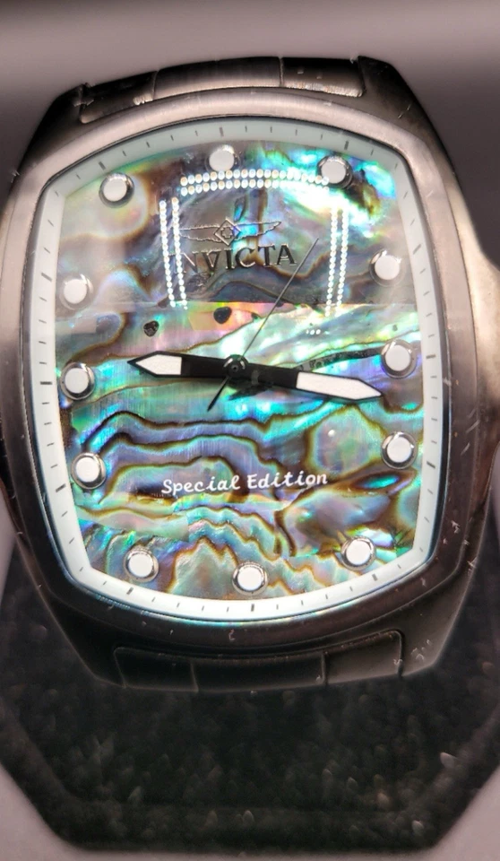 Reloj Invitta Para Hombres Edición Especial Pupah Abulón Oyster Dial Pistola Metal/Plateado Foto 2 de 4