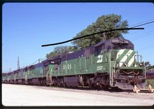 ngk555 Orig. Slides Burlington Northern 5106 Plus 5 Stored Argentine, KS 5-13-00