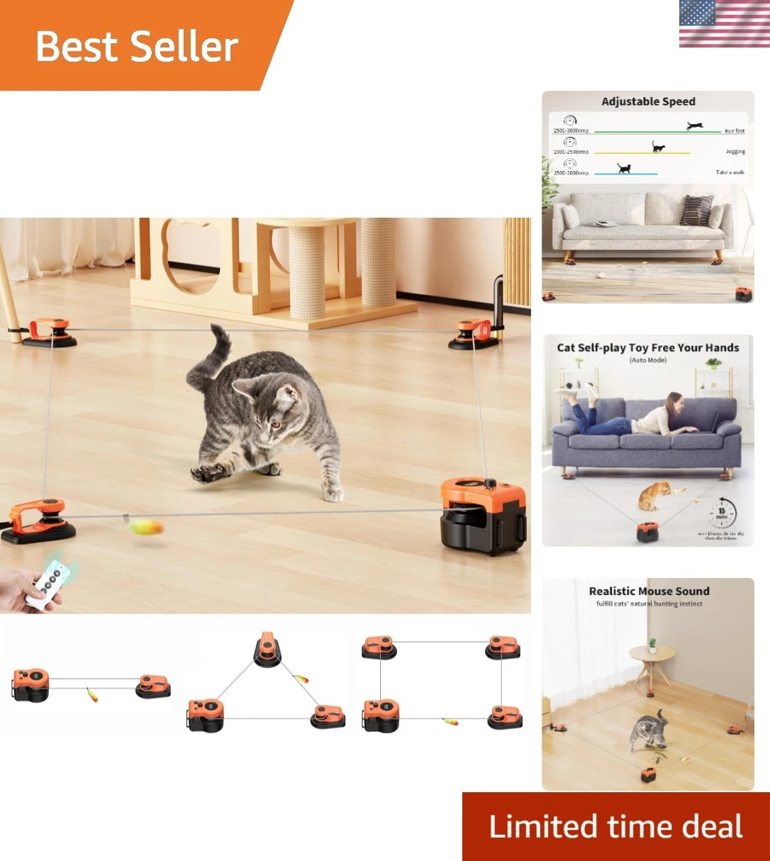 Interactive Cat Treadmill Toy with Remote Control for Healthy Indoor Play