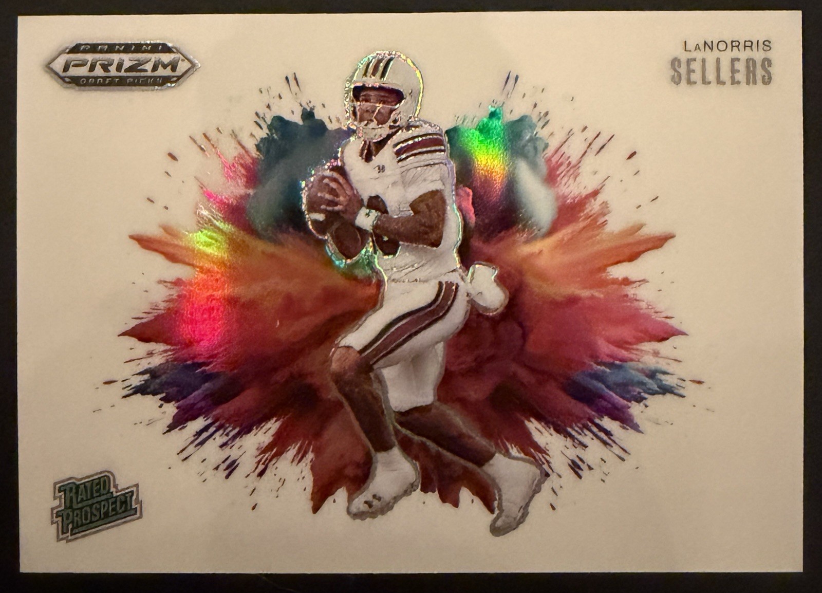 2025 Prizm Draft Picks Color Blast #19 LaNorris Sellers Rated Prospect SSP