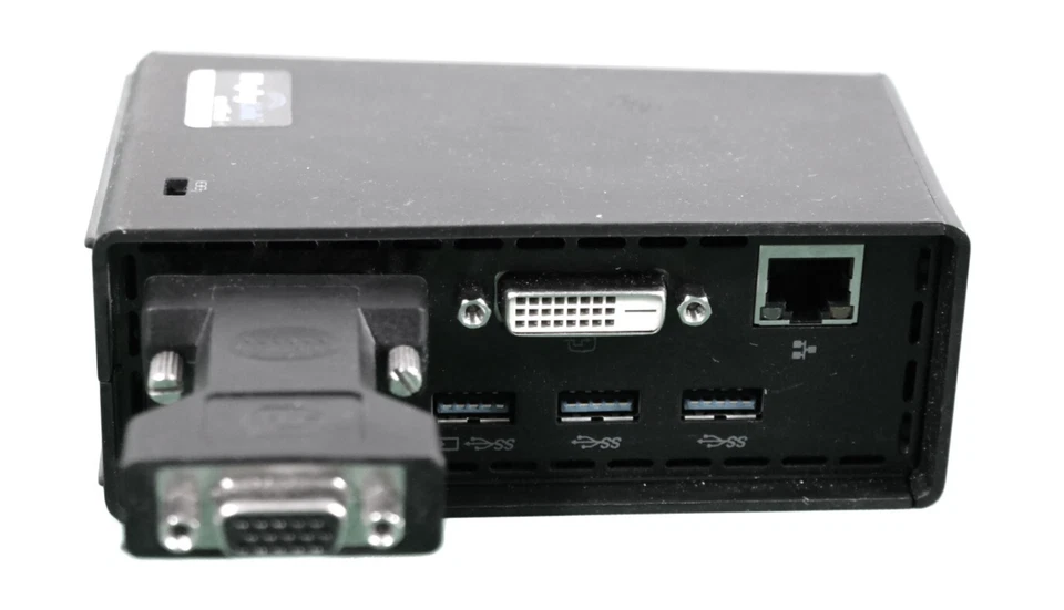 Lenovo ThinkPad USB 3.0 Laptop Docking Station DU9019D1 w/ VGA to DVI Adapter - Image 4 of 4
