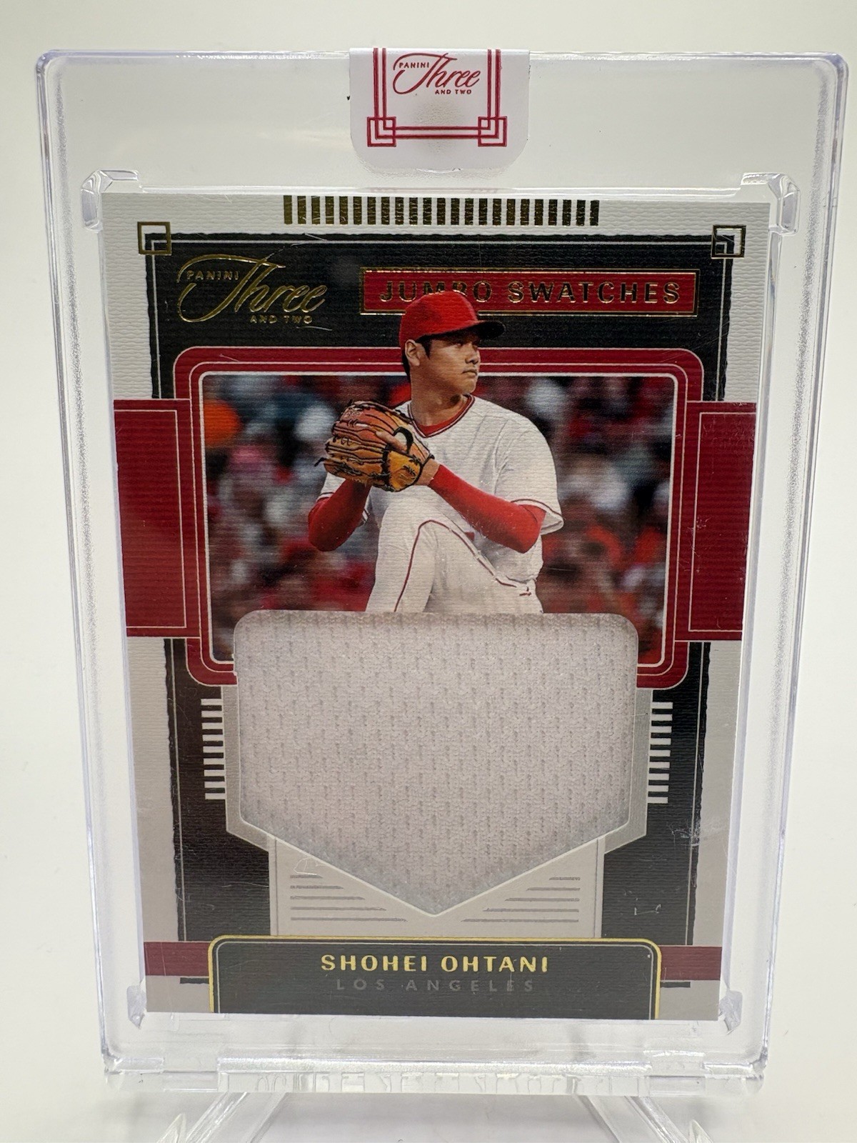 2022 Panini Three and Two - Jumbo Swatches Shohei Ohtani #JS-31 Gold /49 (MEM)
