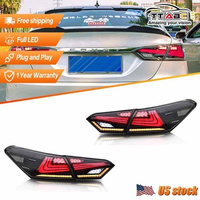 Smoked FULL LED Tail Lights For 2018-2023 Toyota Camry 2024 Rear lights RH +LH