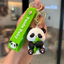 Cute Adorable Silicone Panda Keychain fits Backpacks, Gifts, Everyday Use, Teens