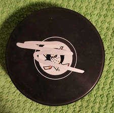 Leo Carlsson Anaheim Ducks Signed Autographed Logo Puck