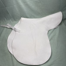 English Saddle Pad White General Purpose 40  x 19  Horse Riding Equestrian