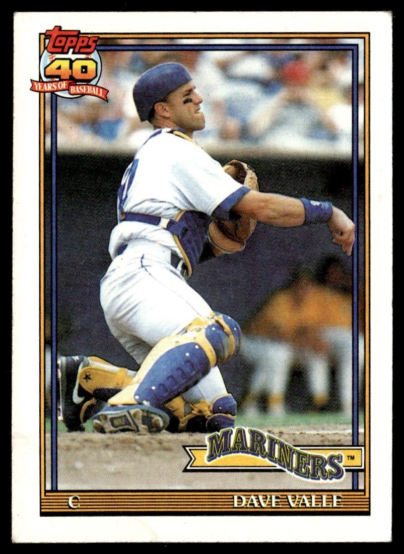 1991 Topps Dave Valle Seattle Mariners #178
