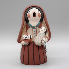 JEMEZ PUEBLO-HAND MADE CLAY  STORYTELLER by DIANE LUCERO-NATIVE AMERICAN