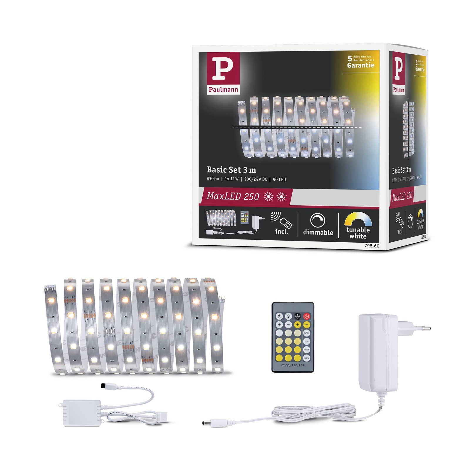 Bandeau LED de cuisine et salon MaxLED 250 ambiance blanc variable 3m