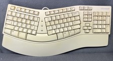 Vintage Microsoft Natural Keyboard PS/2 Ergonomic Split Beige X03-51764 90s Y2K