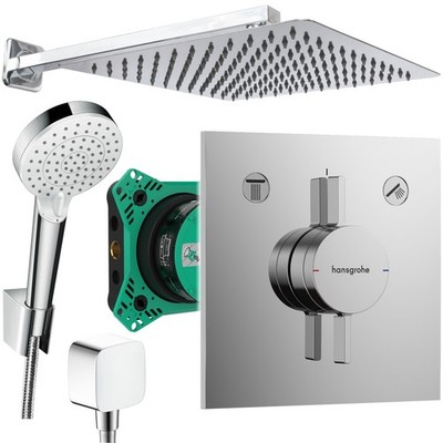 SONDERPOSTEN: Hansgrohe Unterputz Duscharmatur DuoTurn E, Regendusche, Ibox 2