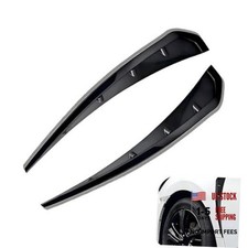 2PCS Car Fender Side Vents, ABS Air Wing Vent Trim Sticker, Fender 2 PCS Black