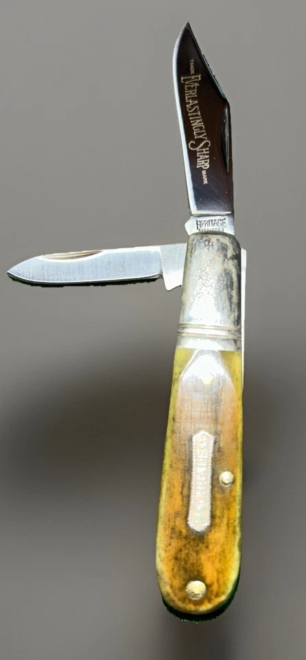 Faca Heritage Schrade + EUA 2661 Everlasting Sharp Green Bone Barlow 1983 nova na caixa - Imagem 2 de 4