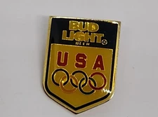Bud Light Beer Sponsor USA Olympics Lapel Tack Pin
