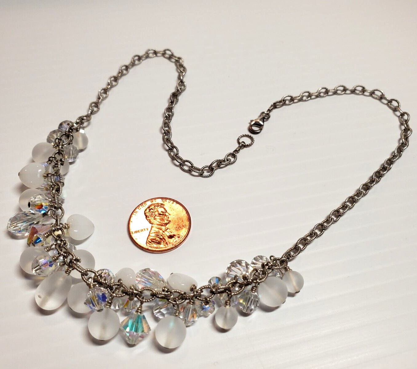 All Solid Sterling 925 Silver Aurora Borealis Cry… - image 11