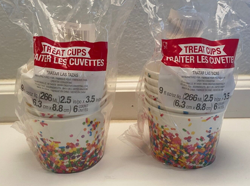 Lot of 2 "Sprinkles" Birthday Party Paper 9 fl.oz Treat Cups 12 ct.