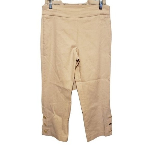 Attyre Womens Size 6P Cream Solid Capri Pants | eBay