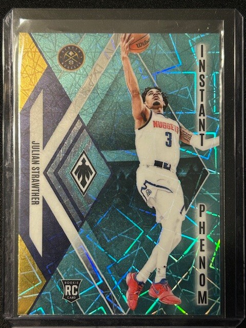 2023-24 Panini Phoenix - Julian Strawther #6 Instant Phenom Teal Lazer (RC)