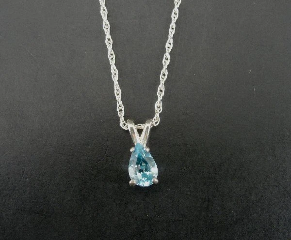 Sterling silver necklace 2024 with blue stone