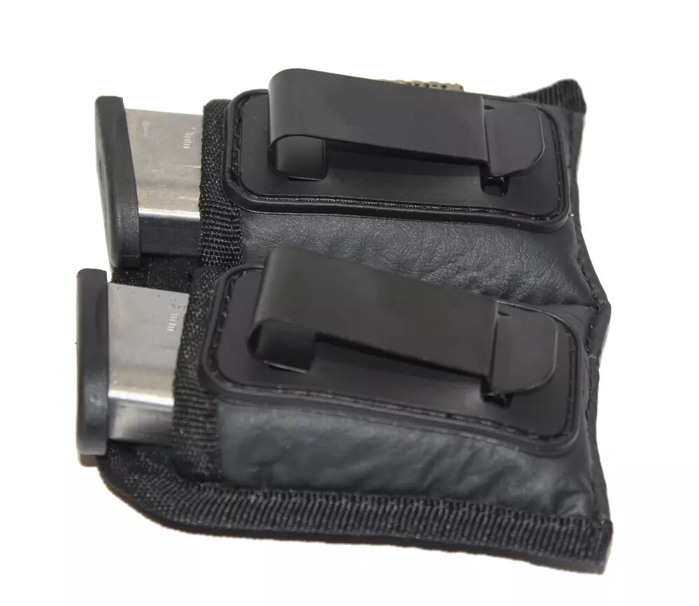 IWB Double Magazine Holster for Single Stack 9mm Mag fits Glock 43, M&P Shield +-image