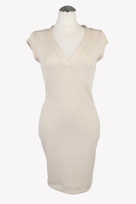 French Connection Damen Kleid Gr. 34 (UK 8) Creme NEU Etuikleid Dress