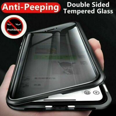 360 Privacy Anti Spy Full Glass Magnetic Case For Samsung Galaxy S24 S23 S22 S21