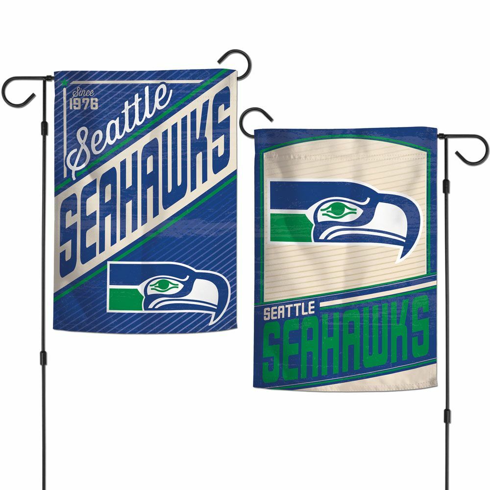 Seattle Seahawks Fall Leaves Garden Flag - Double Sided, 12.5x18", Polyester, Officially Licensed NFL Team Decor