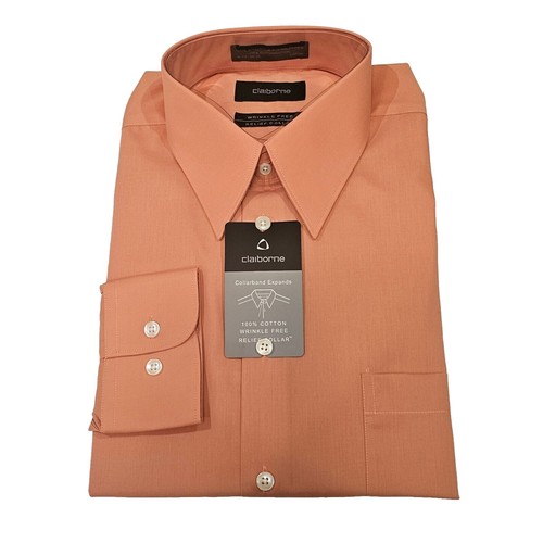 CLAIBORNE Men's modern fit Cotton DRESS SHIRT size XL | eBay