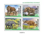 Central African Rep Wild Animals Stamps 2020 MNH Extinct Mammals Elephants 4v MS