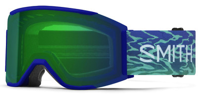 NEW Smith Squad Mag Snow Goggles-Lapis Brain Wave-CPE Green+CP Blue Sensor Lens